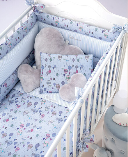 Duvet cover set for baby bed Mongolfiera