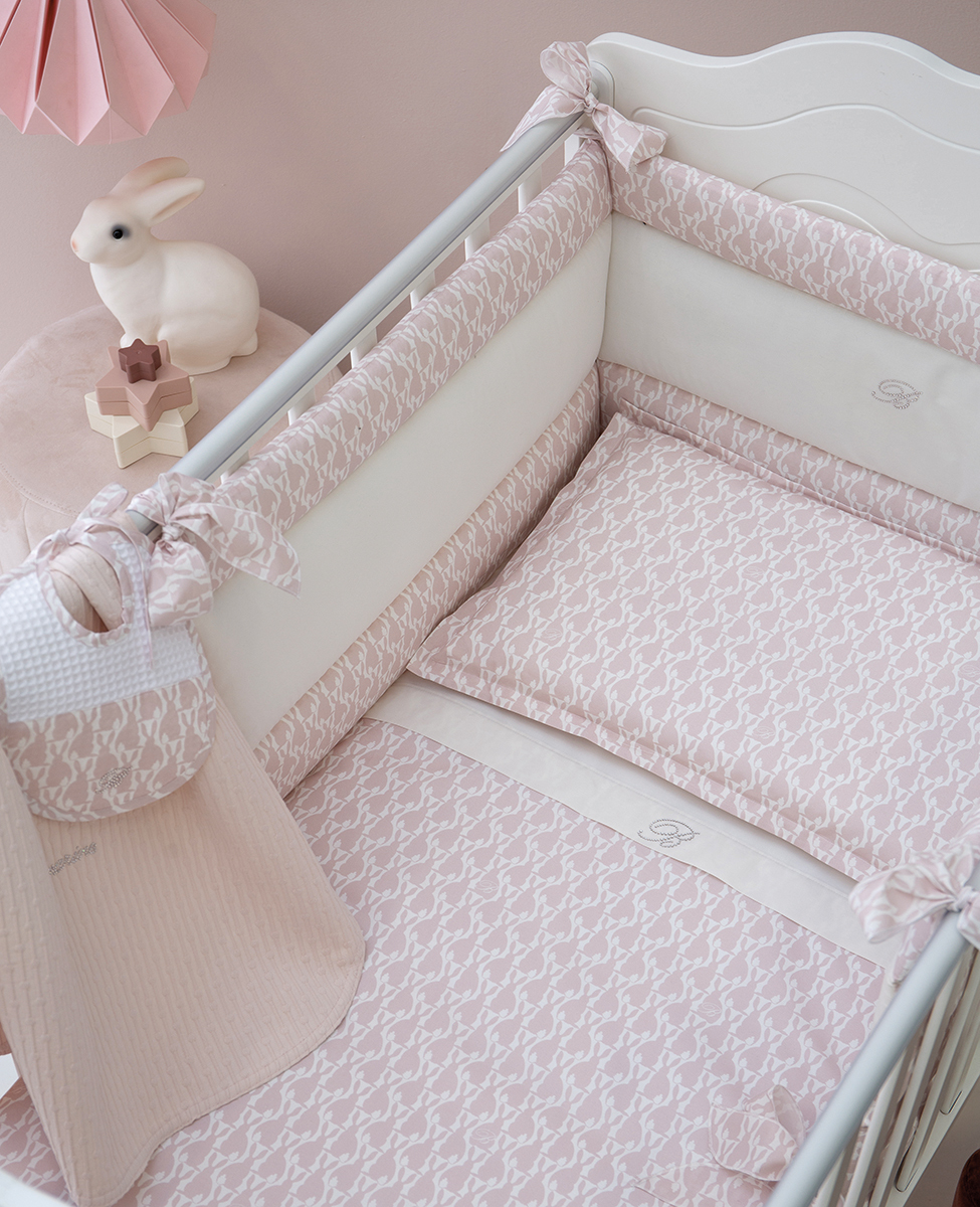 Duvet cover set for baby bed Bianconiglio