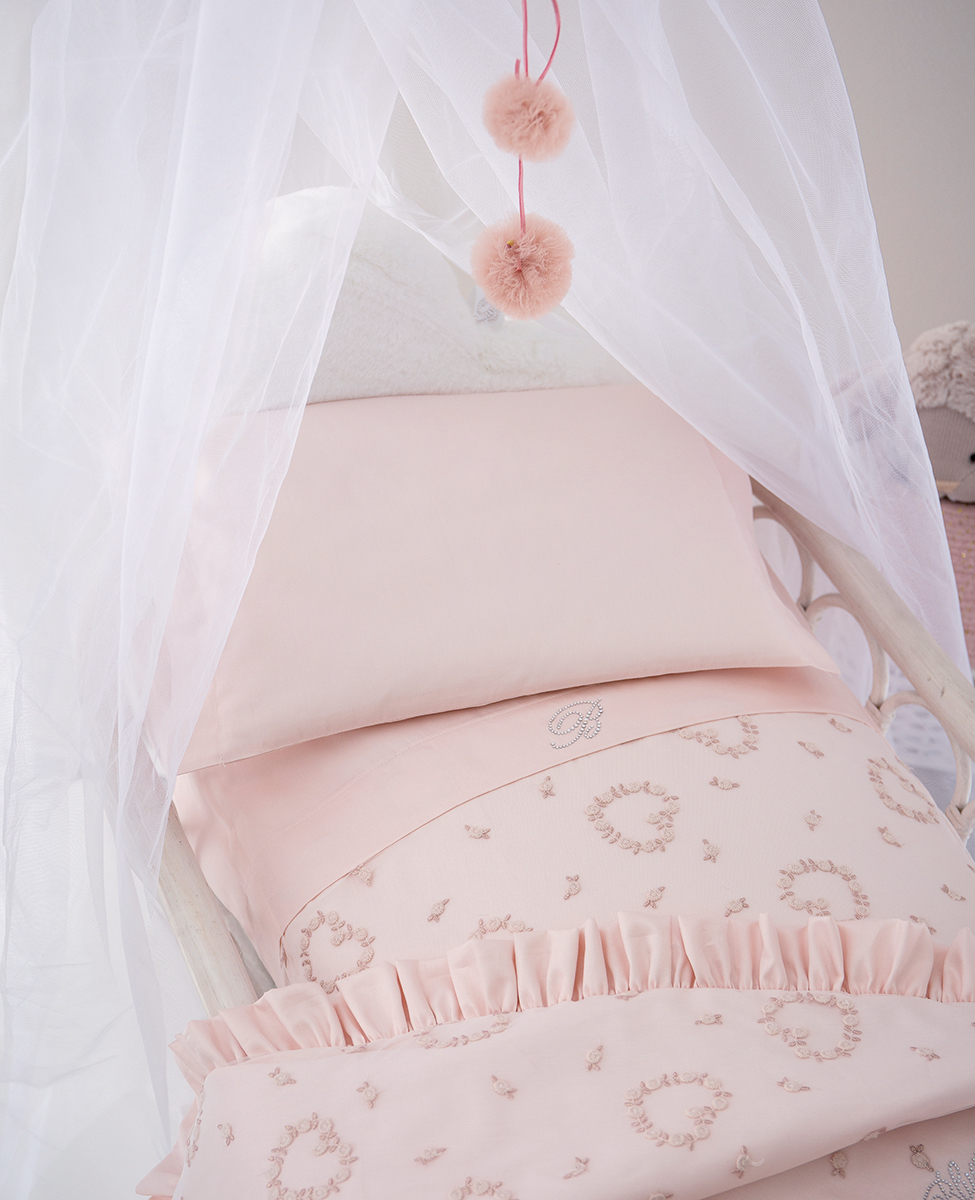 Duvet cover set for baby cradle Celeste