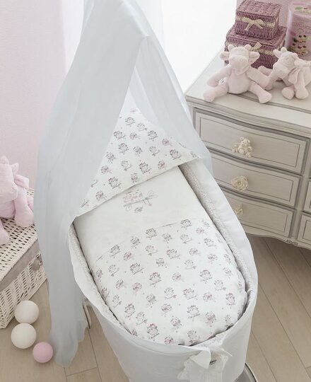 Duvet cover set for baby cradle Gufetti