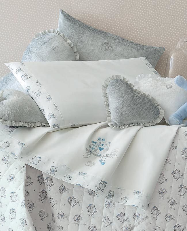 Lenzuola culla Gufetti