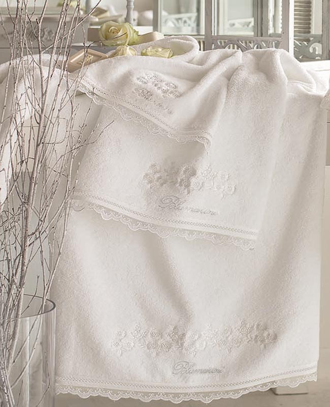 set da 4 pezzi cotone 2 x 50 x 100 cm asciugamano e 2 x 70 x 140 cm bianco Asciugamano in spugna serie Rhodos Champagne Delindo Lifestyle/®