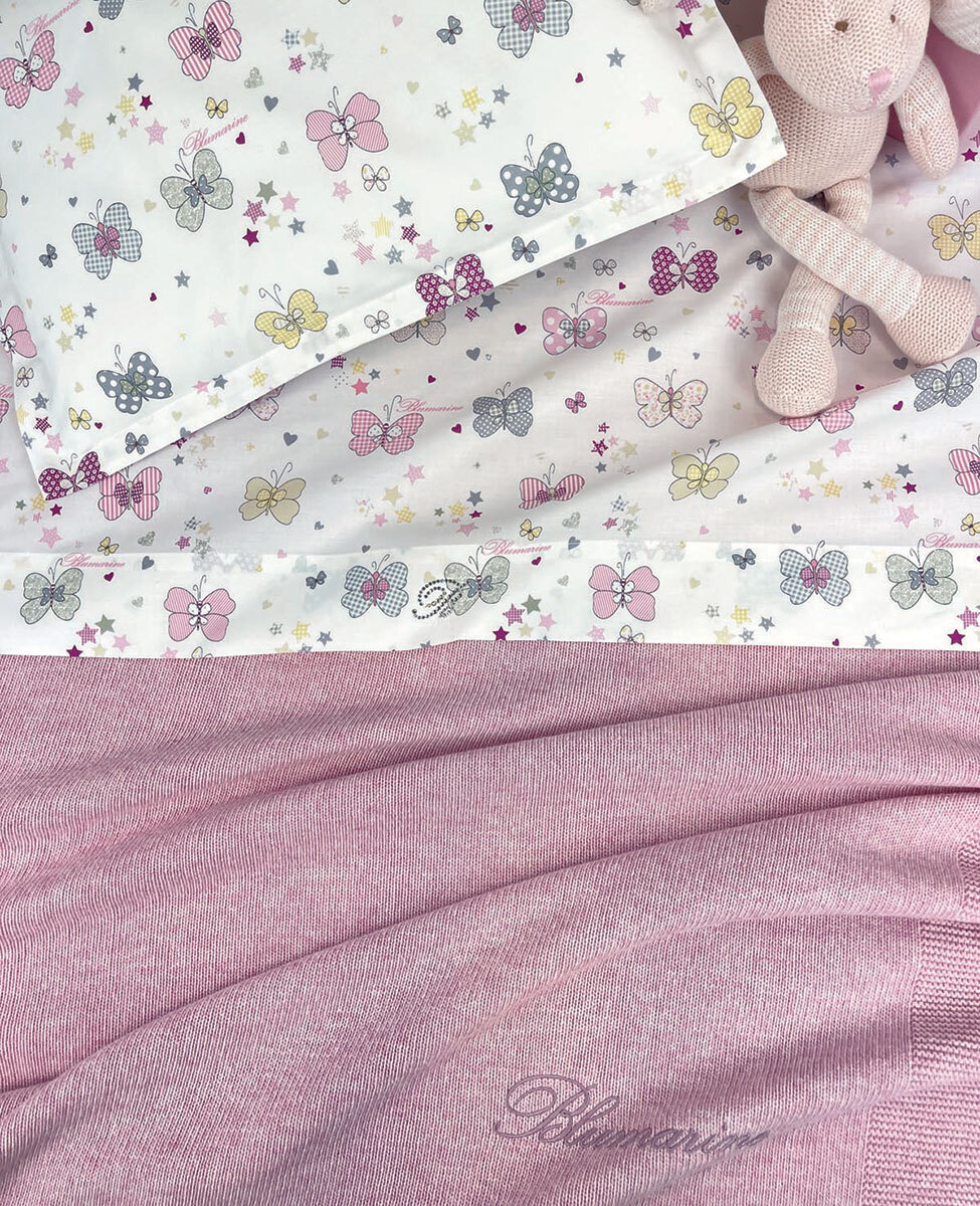 Completo lenzuola lettino Farfalle