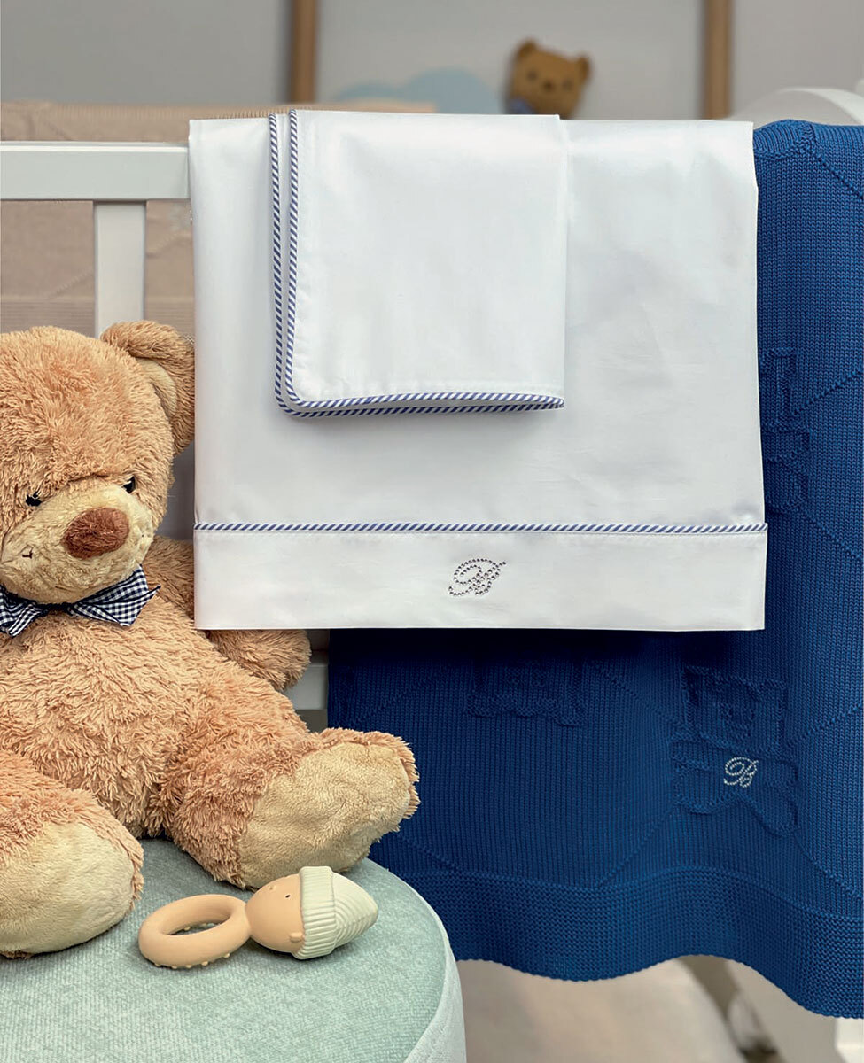 Completo lenzuola lettino Navy