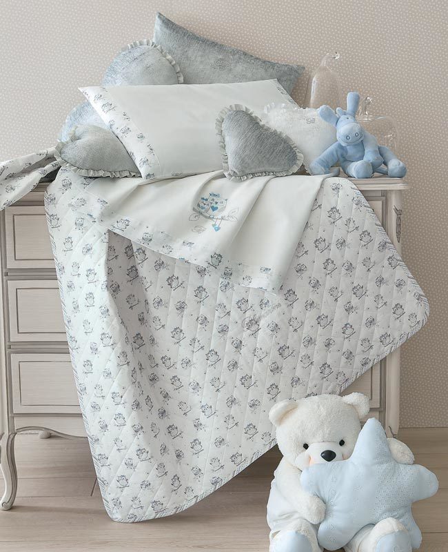 Bedspread Gufetti for baby cradle