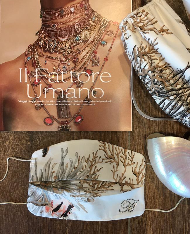 Accordion tailored mask Polinesia